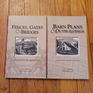 Algrove Publishing Fences Gates Bridges Barn Plans Outbuildings Book Set 1999